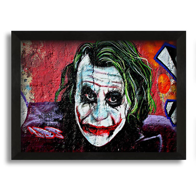 The Seasonal Aisle The Joker Picture Frame Painting on Canvas Wayfair.co.uk